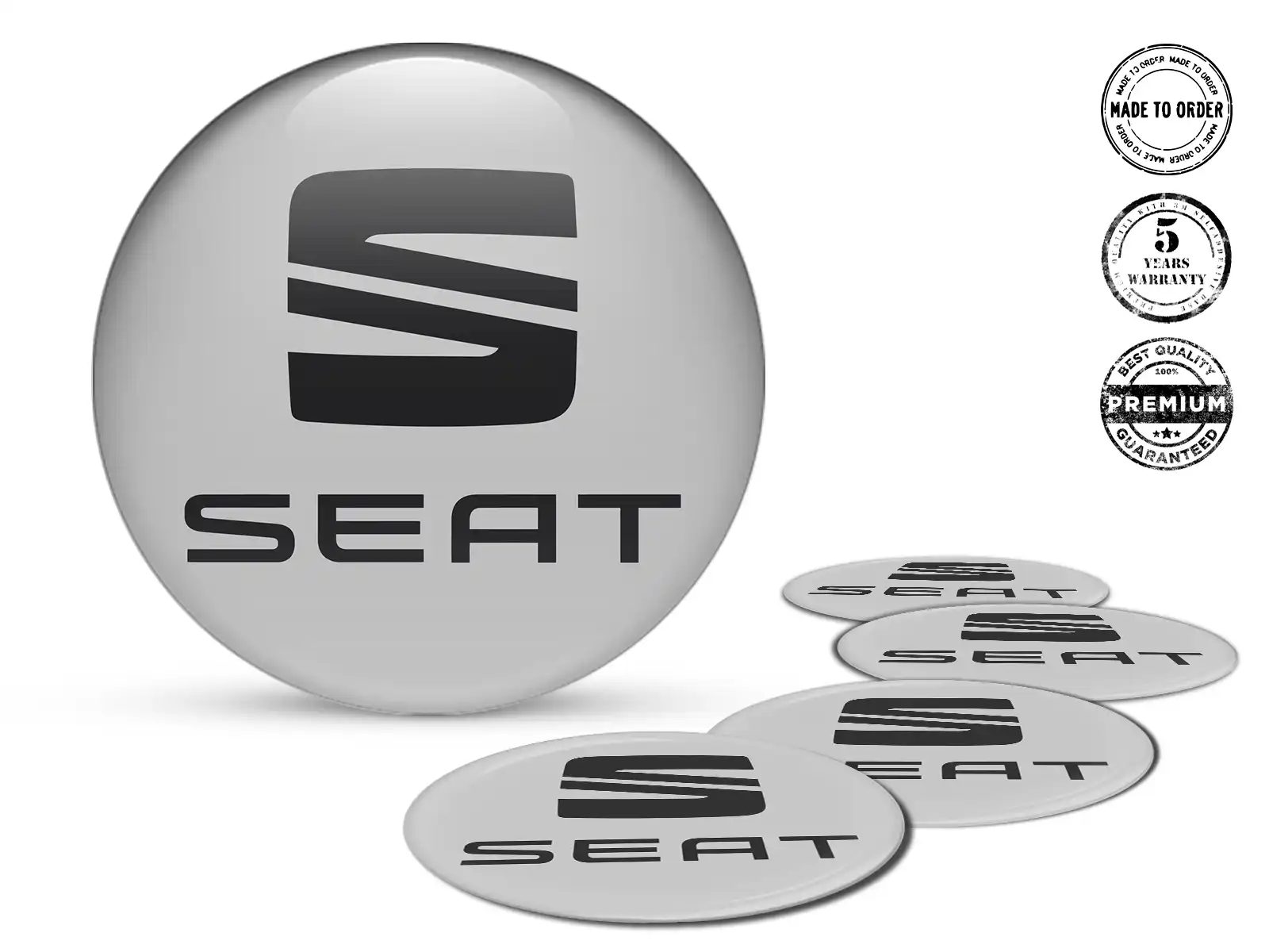 Seat Gewölbte Emblem Design Harz-Radlogos